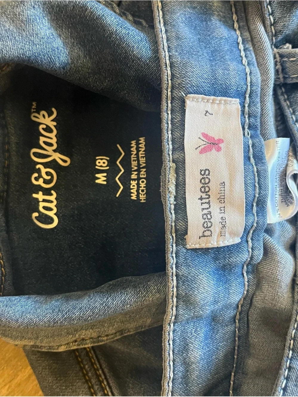 Cat & Jack Girls Blue Denim Jacket and Beautees Skinny Jeans Set